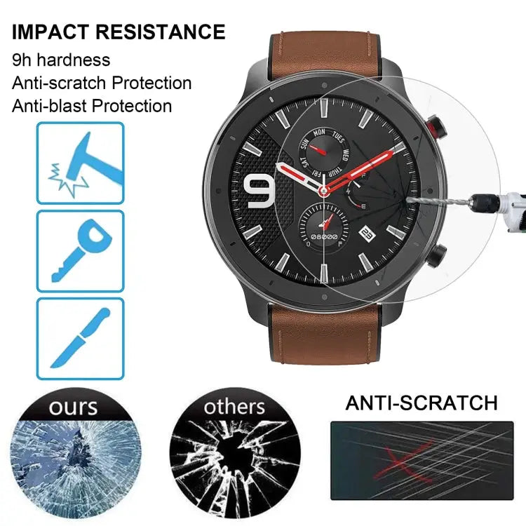 For Huami Amazfit GTR 42mm 0.26mm 2.5D 9H Tempered Glass Film Screen Protector For Huami Amazfit GTR 42mm - For Huami