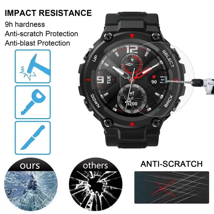 For Huami Amazfit T-Rex 0.26mm 2.5D 9H Tempered Glass Film Screen Protector For Huami Amazfit T-Rex - For Huami Amazfit