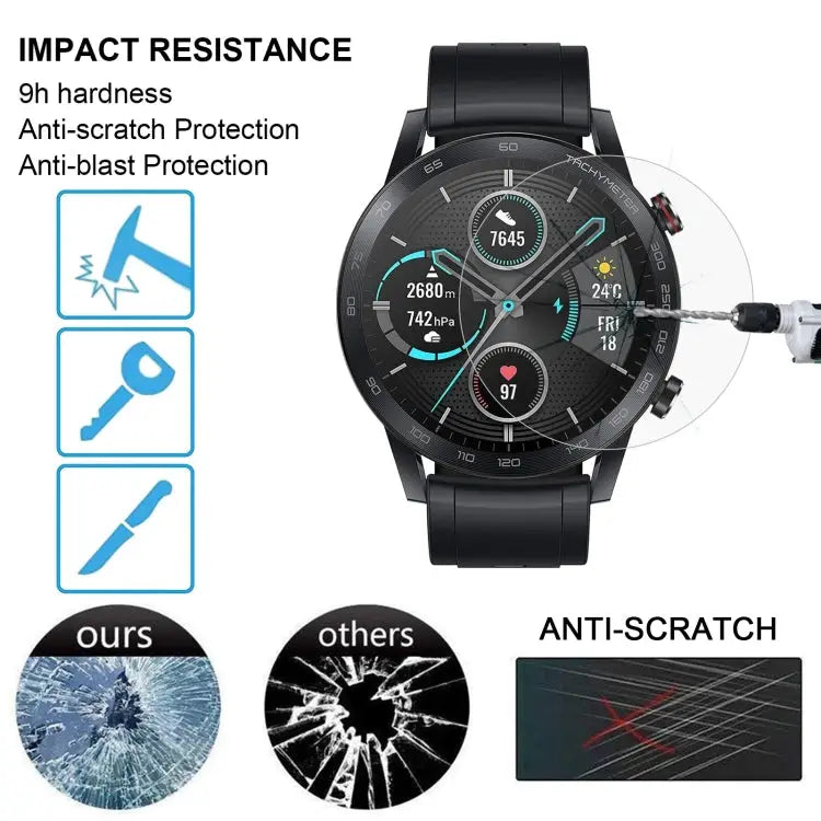 For Huawei Honor Magic Watch2 0.26mm 2.5D 9H Tempered Glass Film Screen Protector For Huawei Honor Magic Watch2