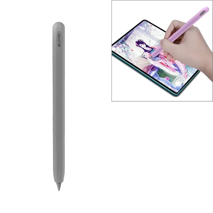 For Huawei M-pencil Stylus Touch Pen Integrated Non-slip Silicone Protective Cover - Gray - Apple Accessories