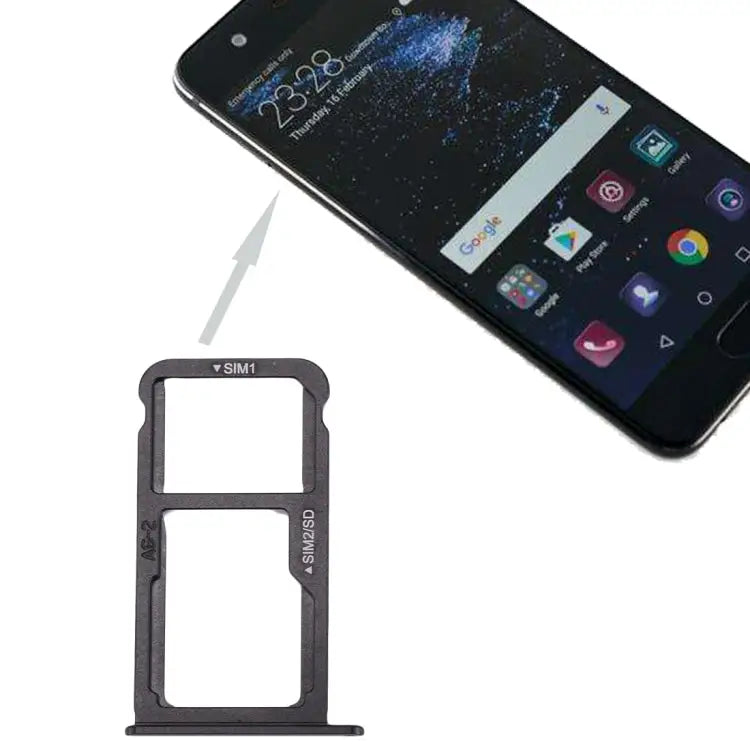 For Huawei P10 SIM Card Tray & SIM / Micro SD Card Tray For Huawei P10 - For Huawei P10 / Black