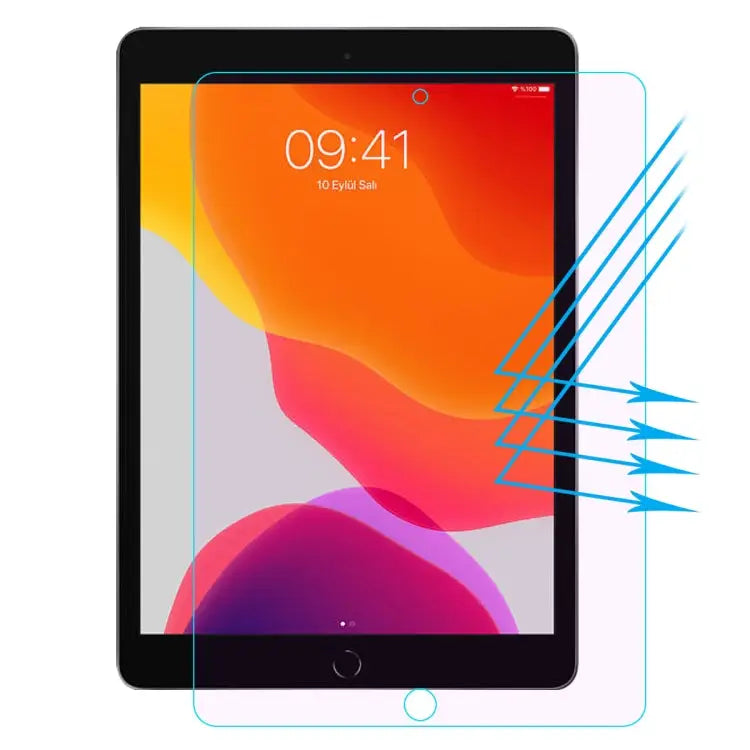 For iPad 10.2 (2019) ENKAY Hat-Prince 0.33mm 9H Surface Hardness 2.5D Explosion-proof Anti-Blue-Ray Tempered Glass Film
