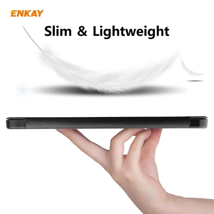 For iPad 10.2 2020 / 2019 ENKAY ENK-8014 PU Leather + Plastic Smart Case with Three-folding Holder - Apple Accessories