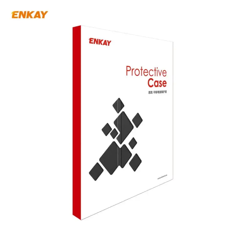 For iPad 10.2 2020 / 2019 ENKAY ENK-8014 PU Leather + Plastic Smart Case with Three-folding Holder - Apple Accessories