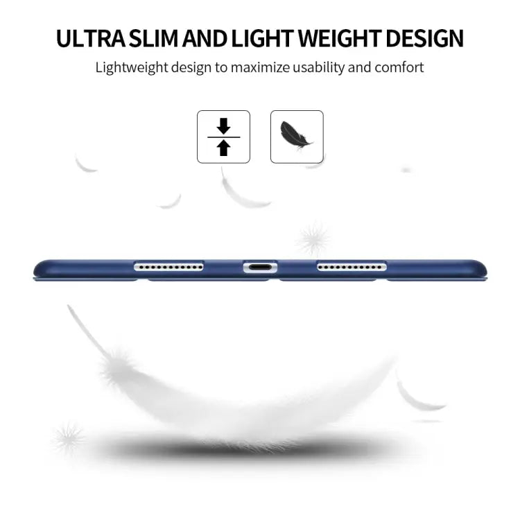For iPad 10.2 inch 2019 / iPad Pro 10.5 inch Three-folding Surface PU Leather TPU Matte Soft Bottom Case with Holder &