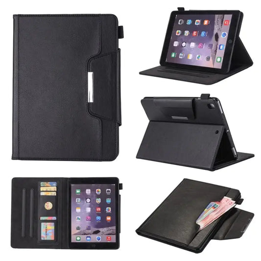 For iPad 10.2 inch Business Style Horizontal Flip Leather Case with Holder & Card Slot & Photo Frame & Wallet - Black