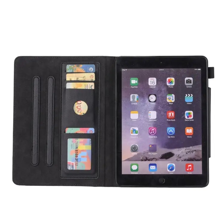For iPad 10.2 inch Business Style Horizontal Flip Leather Case with Holder & Card Slot & Photo Frame & Wallet - Apple