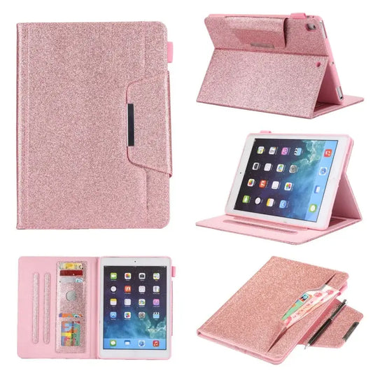 For iPad 10.2 inch Glitter Powder Horizontal Flip Leather Case with Holder & Card Slot & Photo Frame & Wallet For iPad