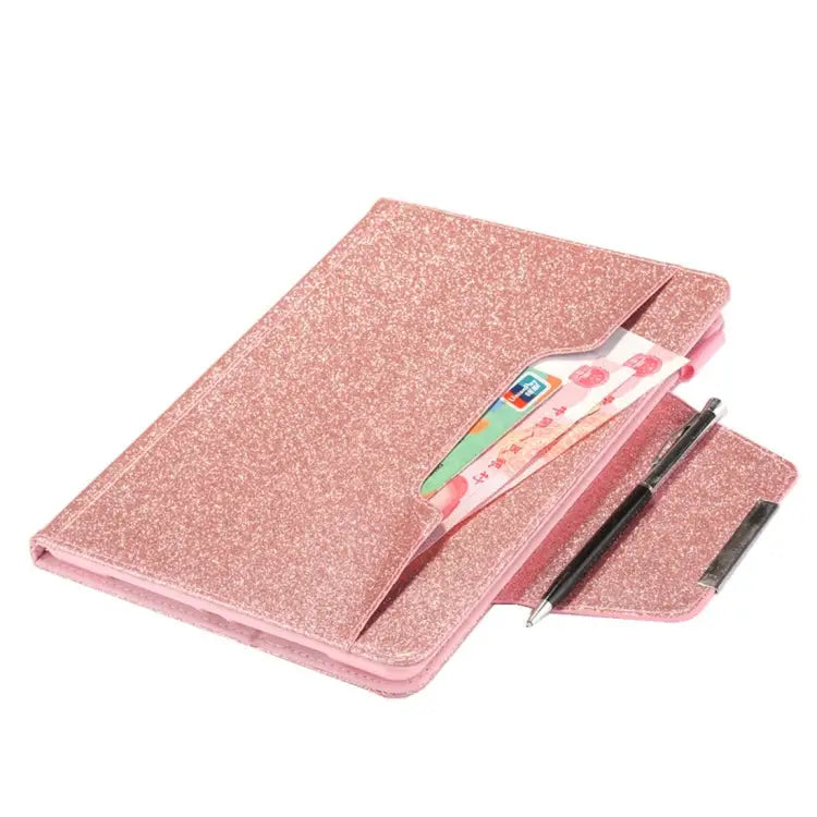 For iPad 10.2 inch Glitter Powder Horizontal Flip Leather Case with Holder & Card Slot & Photo Frame & Wallet For iPad