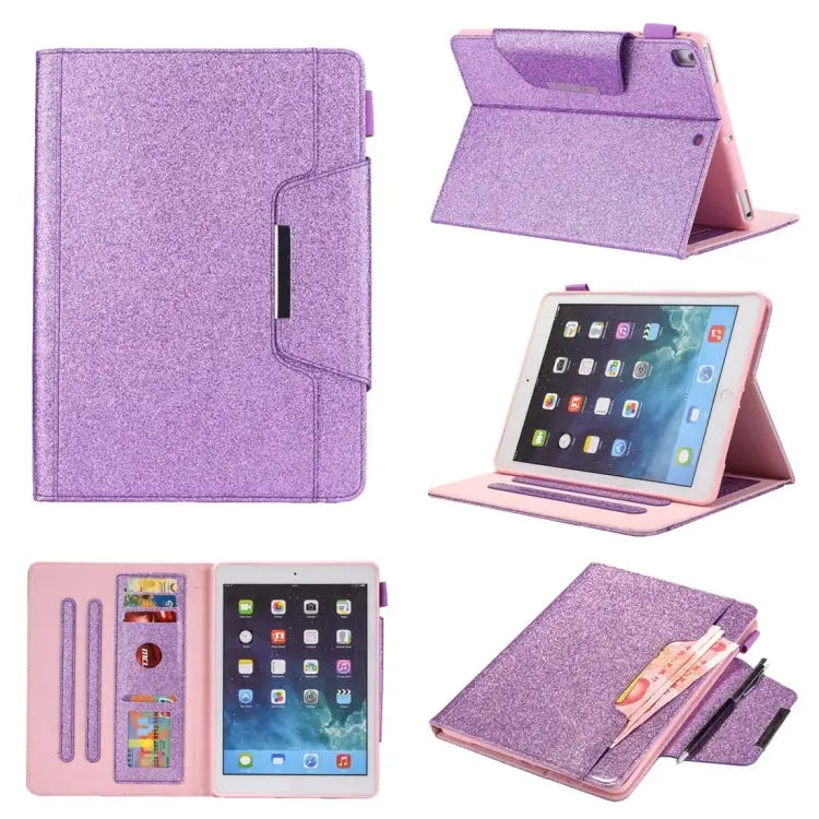 For iPad 10.2 inch Glitter Powder Horizontal Flip Leather Case with Holder & Card Slot & Photo Frame & Wallet For iPad