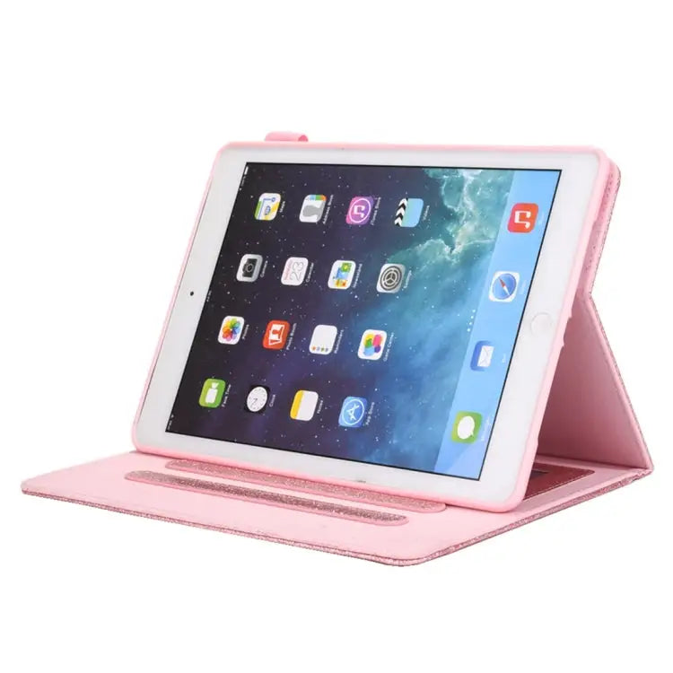 For iPad 10.2 inch Glitter Powder Horizontal Flip Leather Case with Holder & Card Slot & Photo Frame & Wallet For iPad