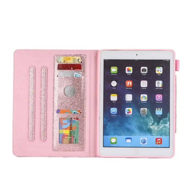 For iPad 10.2 inch Glitter Powder Horizontal Flip Leather Case with Holder & Card Slot & Photo Frame & Wallet For iPad