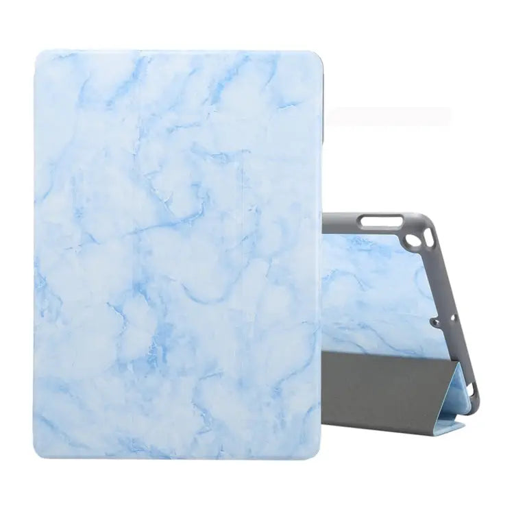 For iPad 10.2 inch Marble Texture Pattern Horizontal Flip Leather Case with Three-folding Holder & Pen Slot & Sleep