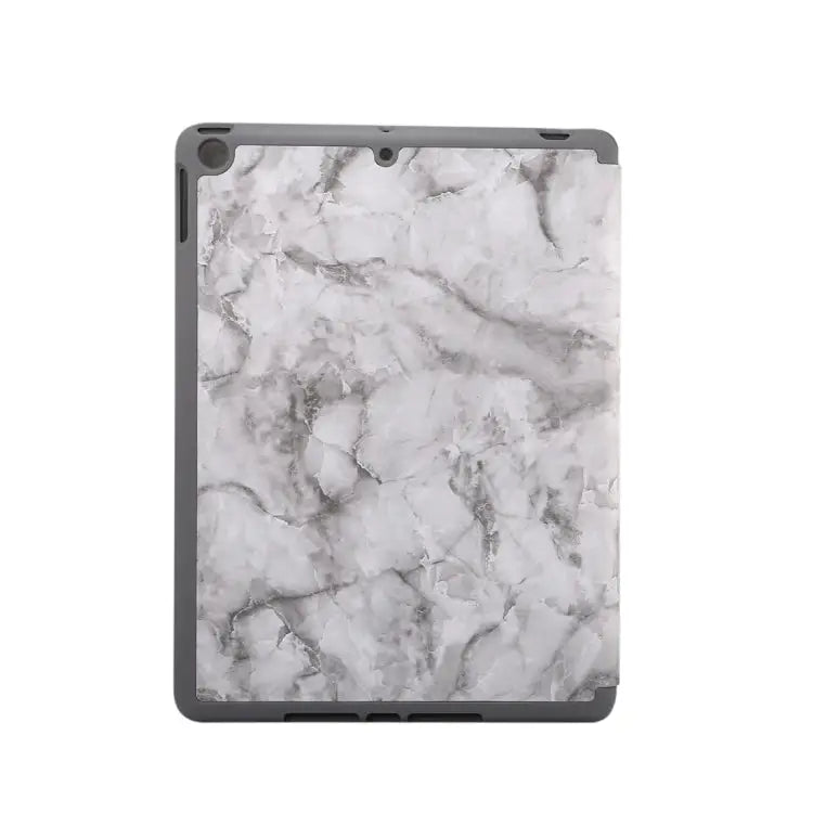 For iPad 10.2 inch Marble Texture Pattern Horizontal Flip Leather Case with Three-folding Holder & Pen Slot & Sleep