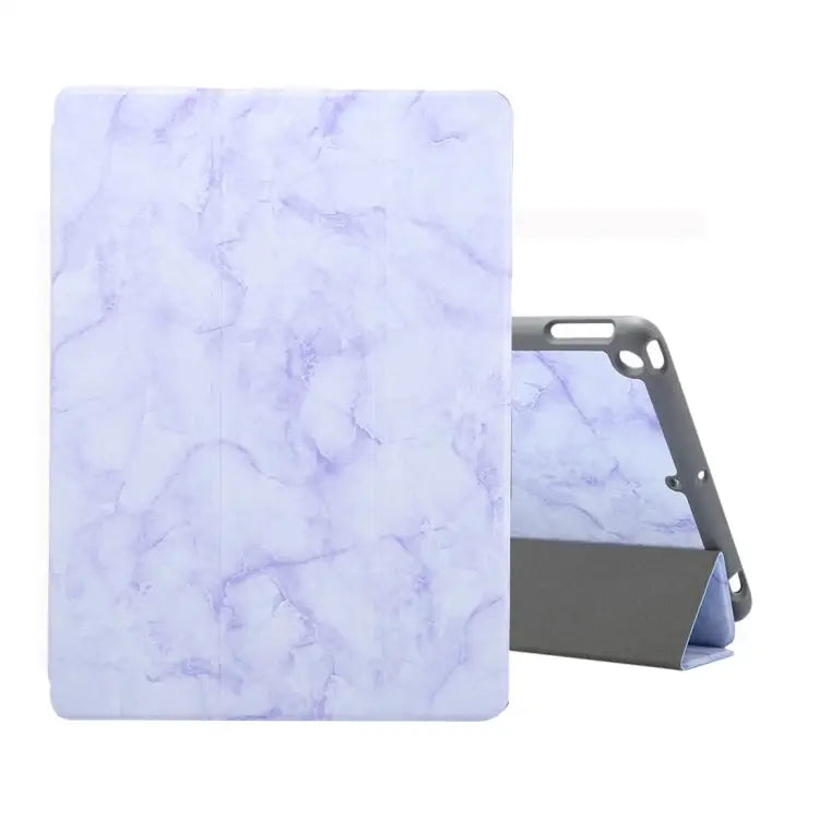 For iPad 10.2 inch Marble Texture Pattern Horizontal Flip Leather Case with Three-folding Holder & Pen Slot & Sleep