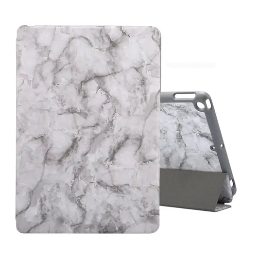For iPad 10.2 inch Marble Texture Pattern Horizontal Flip Leather Case with Three-folding Holder & Pen Slot & Sleep