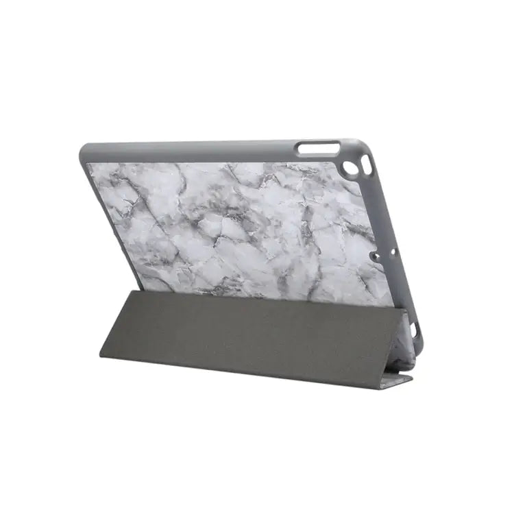 For iPad 10.2 inch Marble Texture Pattern Horizontal Flip Leather Case with Three-folding Holder & Pen Slot & Sleep