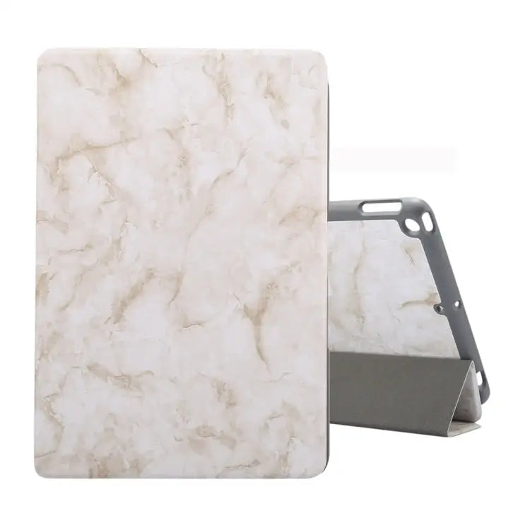 For iPad 10.2 inch Marble Texture Pattern Horizontal Flip Leather Case with Three-folding Holder & Pen Slot & Sleep