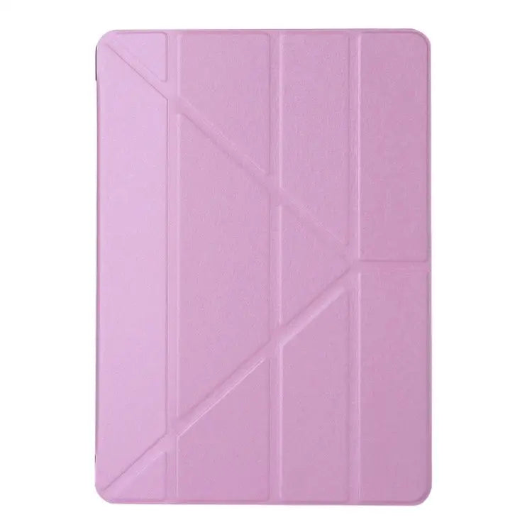 For iPad 10.2 inch Silk Texture Horizontal Deformation Flip Leather Case with Holder - Apple Accessories