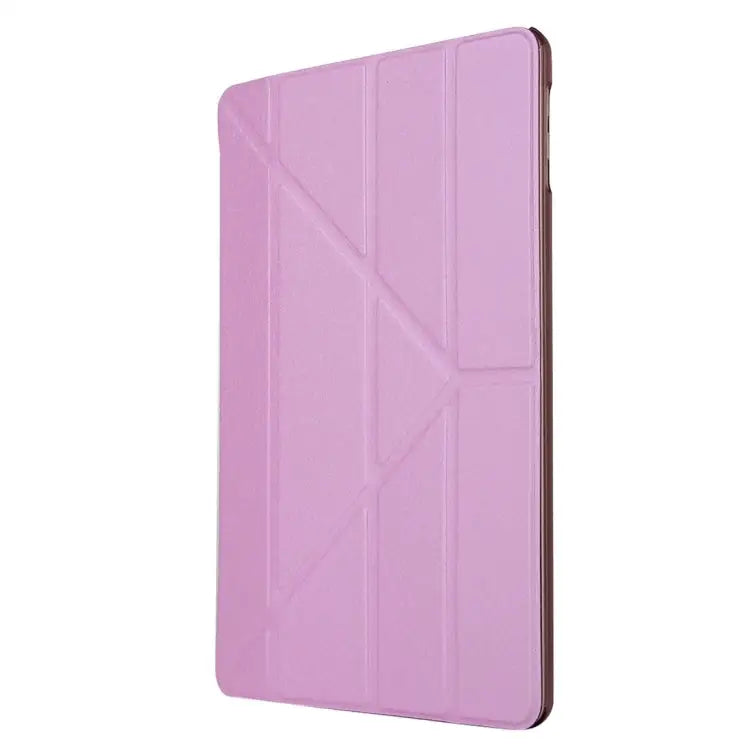 For iPad 10.2 inch Silk Texture Horizontal Deformation Flip Leather Case with Holder - Apple Accessories