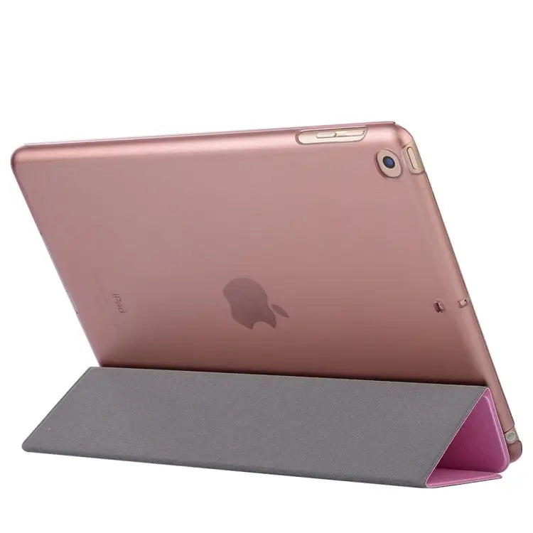 For iPad 10.2 inch Silk Texture Horizontal Flip Magnetic PU Leather Case with Three-folding Holder & Sleep / Wake-up