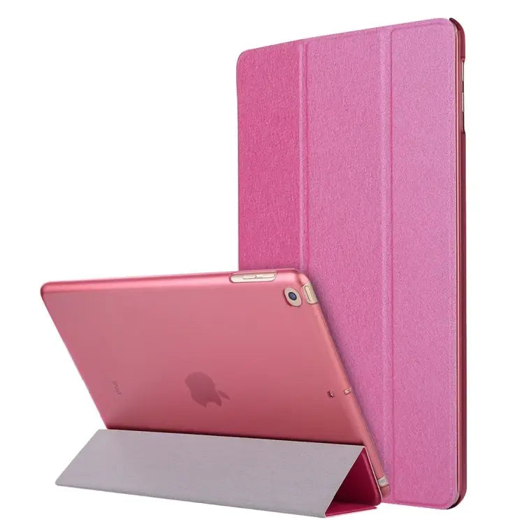 For iPad 10.2 inch Silk Texture Horizontal Flip Magnetic PU Leather Case with Three-folding Holder & Sleep / Wake-up
