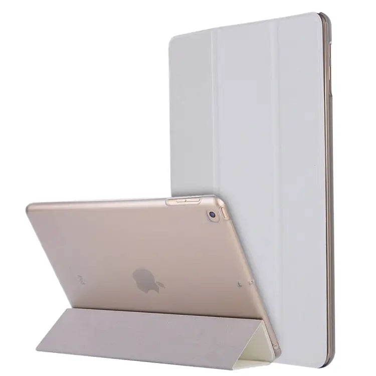 For iPad 10.2 inch Silk Texture Horizontal Flip Magnetic PU Leather Case with Three-folding Holder & Sleep / Wake-up