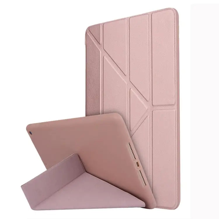 For iPad 10.2 inch TPU Horizontal Deformation Flip Leather Case with Holder - Rose Red - Apple Accessories