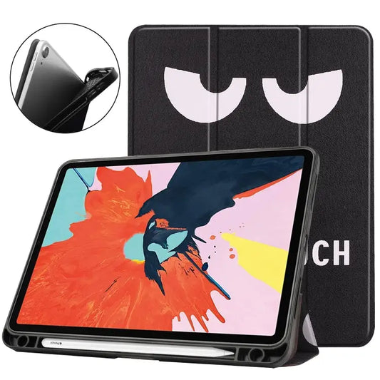For iPad Air 11 2024 / 2020 10.8 TPU Colored Drawing Horizontal Flip Leather Case with Three-folding Holder & Sleep