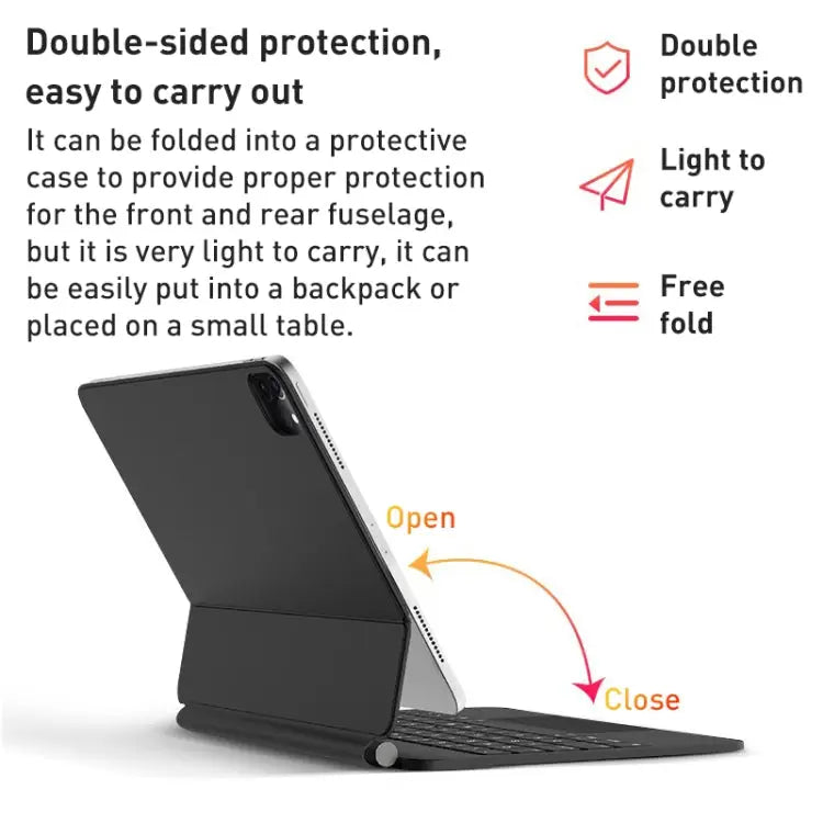 For iPad Air 2022 / 2020 T89 Magic Suspended Bluetooth Keyboard Leather Case - For iPad Air 2022 / 2020