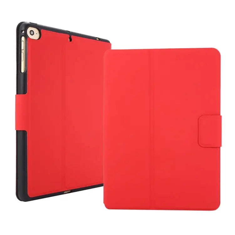 For iPad mini 5 / 4 / 3 / 2 / 1 Electric Pressed Texture Horizontal Flip Leather Case with Holder & Pen Slot - Red