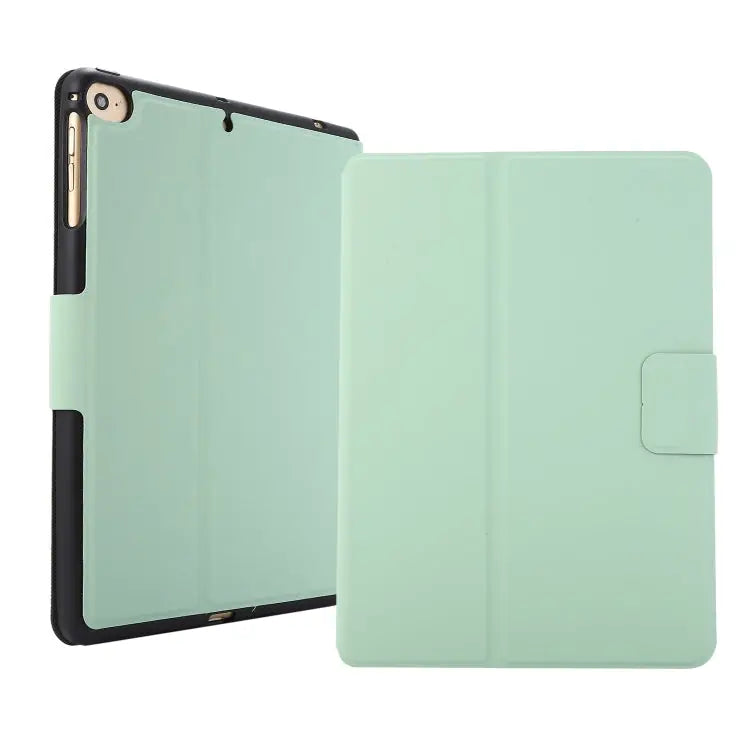 For iPad mini 5 / 4 / 3 / 2 / 1 Electric Pressed Texture Horizontal Flip Leather Case with Holder & Pen Slot - Mint