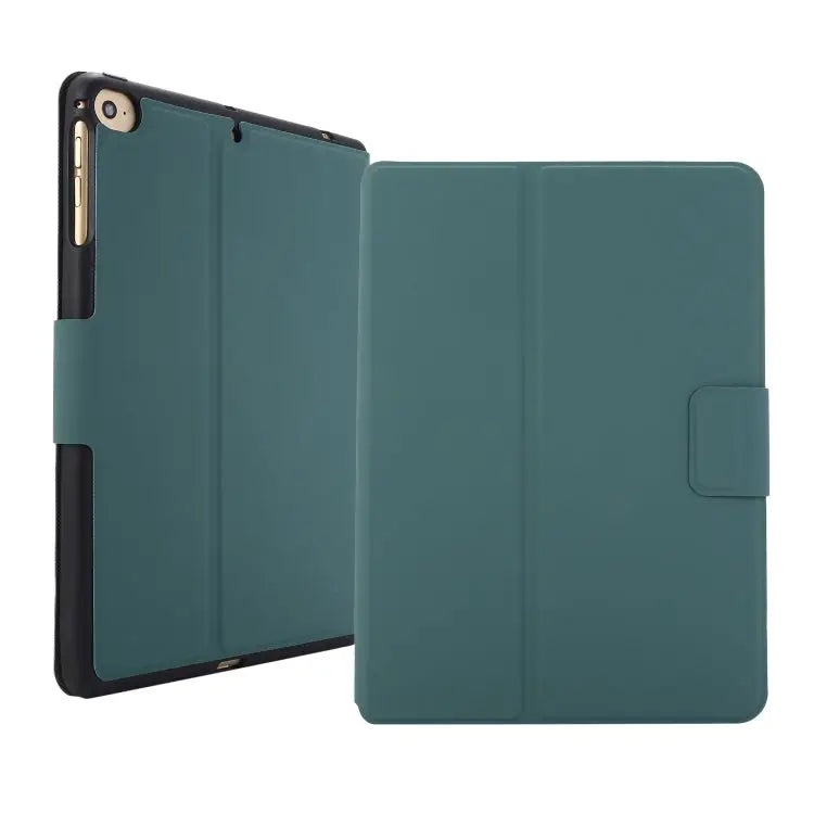 For iPad mini 5 / 4 / 3 / 2 / 1 Electric Pressed Texture Horizontal Flip Leather Case with Holder & Pen Slot - Pine