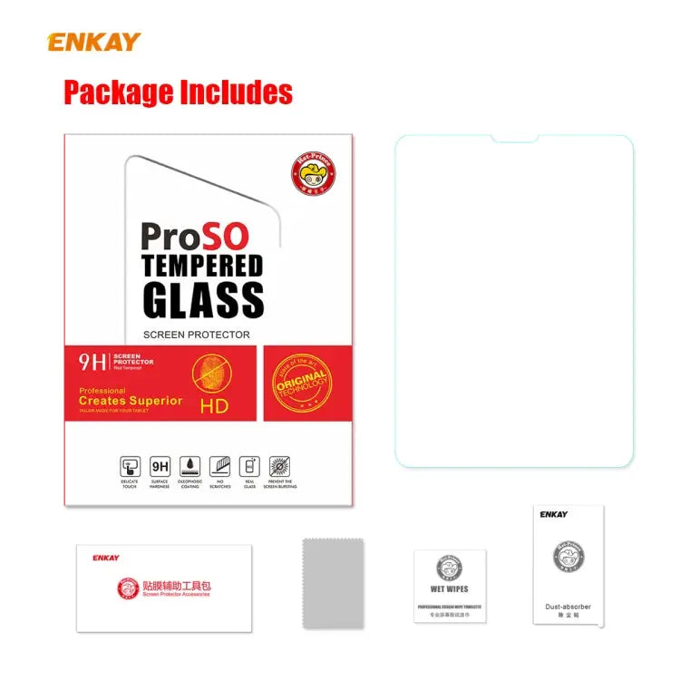 For iPad Pro 11 2020 / 2018 2 PCS ENKAY Hat-Prince 0.33mm 9H Surface Hardness 2.5D Explosion-proof Tempered Glass