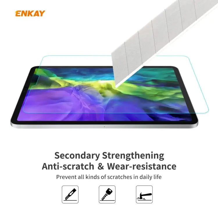 For iPad Pro 11 2020 / 2018 2 PCS ENKAY Hat-Prince 0.33mm 9H Surface Hardness 2.5D Explosion-proof Tempered Glass