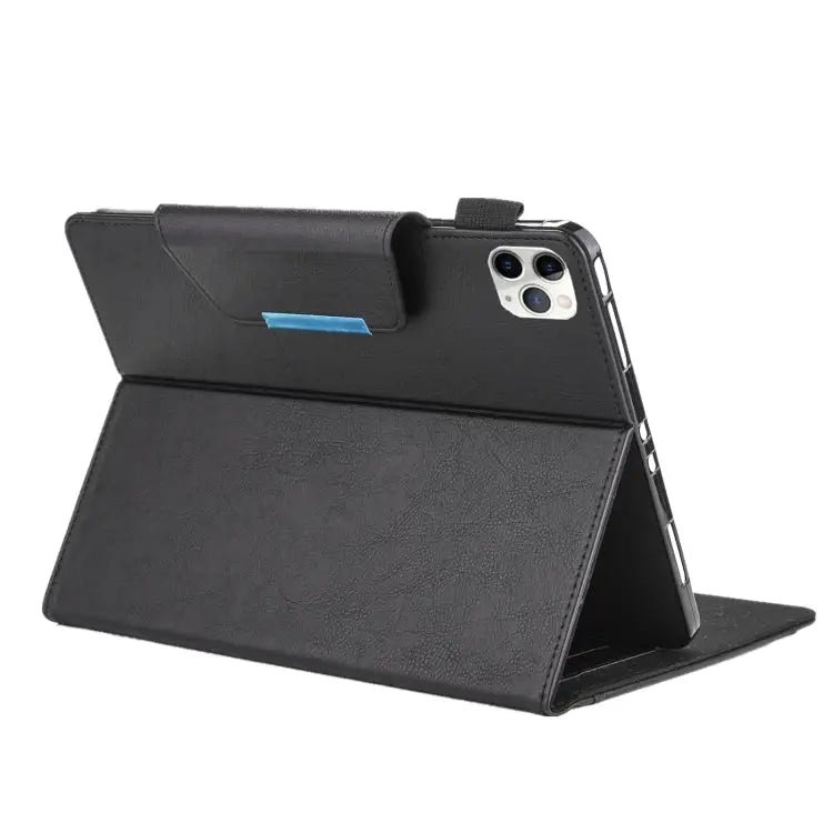 For iPad Pro 11 (2020) & (2018) Big Metal Button Business Tablet PC Protective Leather Case with Bracket & Card Slot &