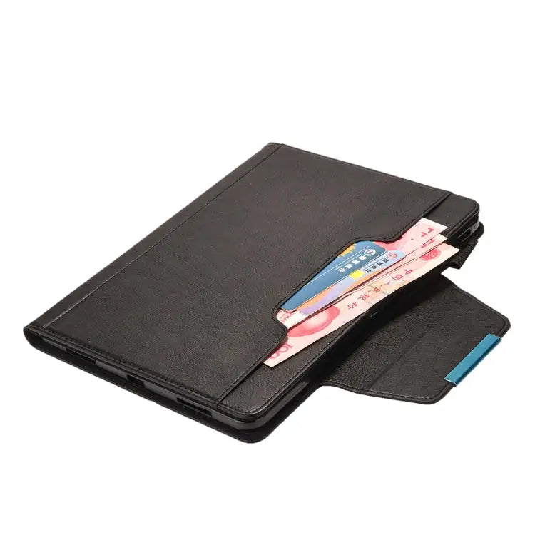 For iPad Pro 11 (2020) & (2018) Big Metal Button Business Tablet PC Protective Leather Case with Bracket & Card Slot &