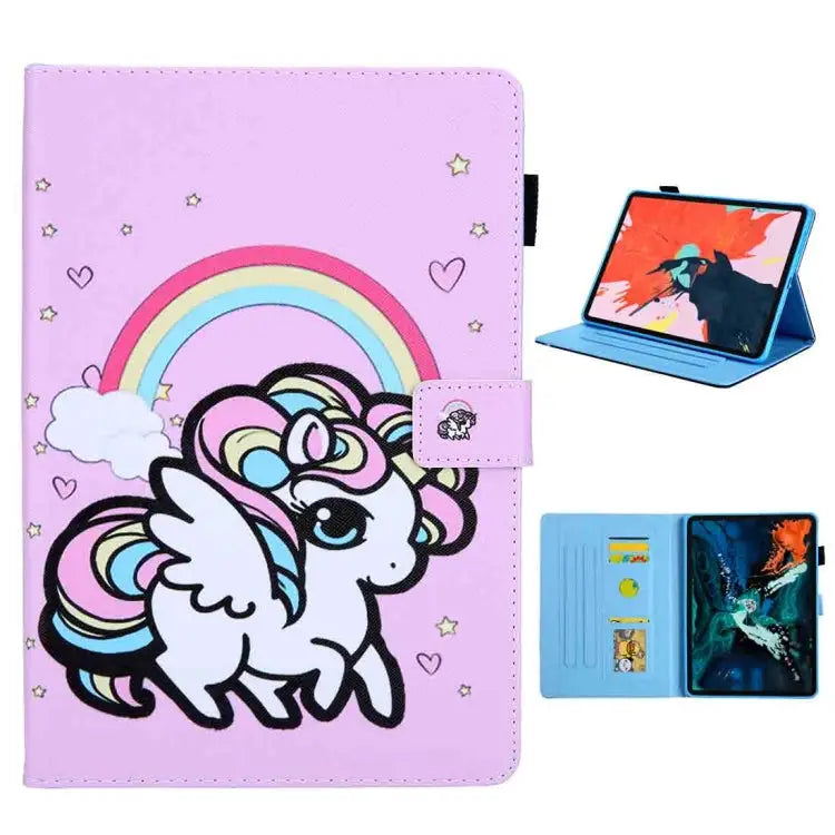 For iPad Pro 11 (2020) & (2018) Painted Pattern Tablet PC Protective Leather Case with Bracket & Card Slot & Photo