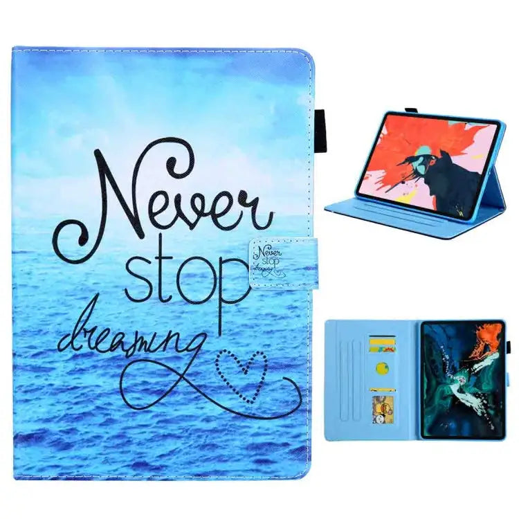 For iPad Pro 11 (2020) & (2018) Painted Pattern Tablet PC Protective Leather Case with Bracket & Card Slot & Photo