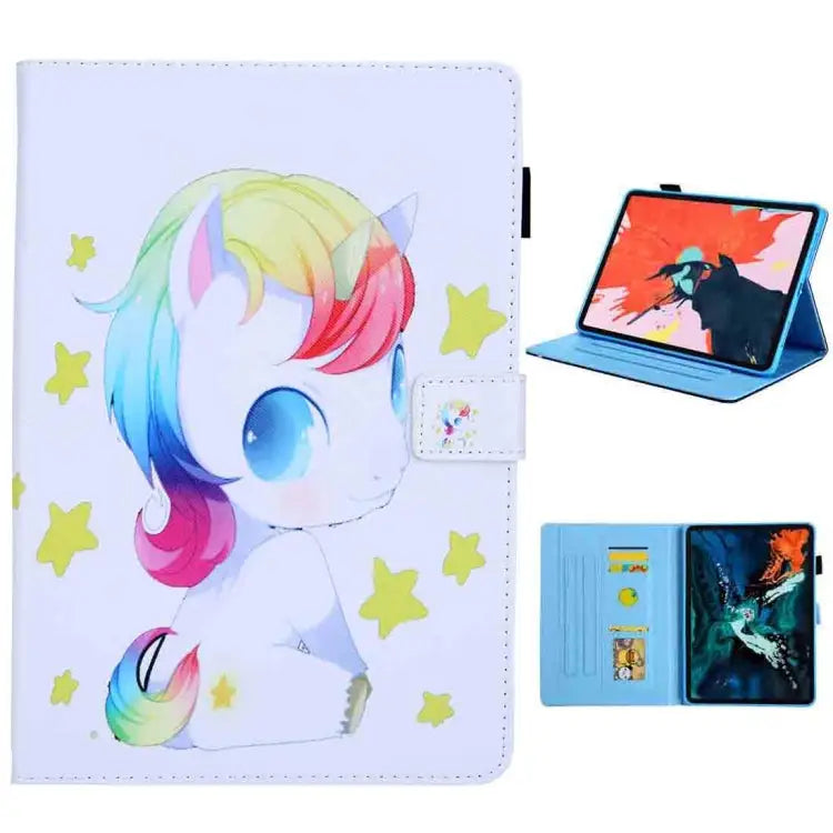 For iPad Pro 11 (2020) & (2018) Painted Pattern Tablet PC Protective Leather Case with Bracket & Card Slot & Photo