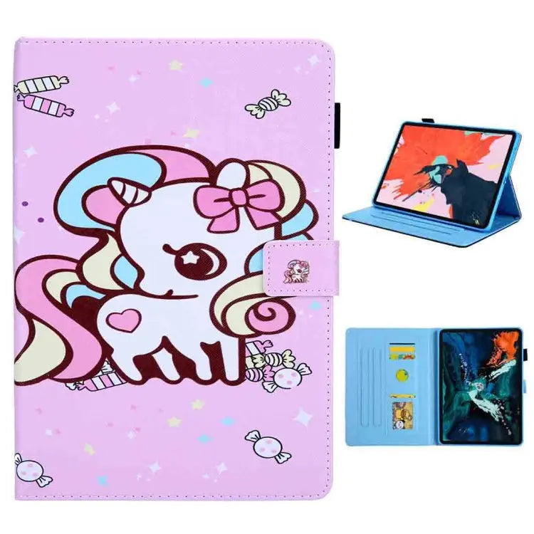 For iPad Pro 11 (2020) & (2018) Painted Pattern Tablet PC Protective Leather Case with Bracket & Card Slot & Photo