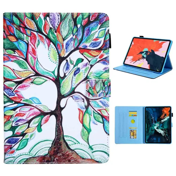 For iPad Pro 11 (2020) & (2018) Painted Pattern Tablet PC Protective Leather Case with Bracket & Card Slot & Photo