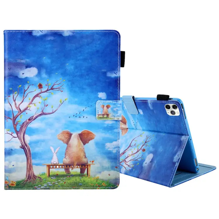 For iPad Pro 11 (2020) & (2018) Painted Pattern Tablet PC Protective Leather Case with Bracket & Card Slot & Photo