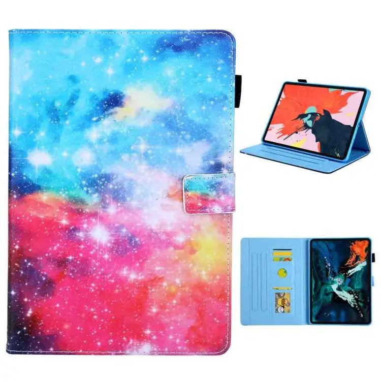For iPad Pro 11 (2020) & (2018) Painted Pattern Tablet PC Protective Leather Case with Bracket & Card Slot & Photo