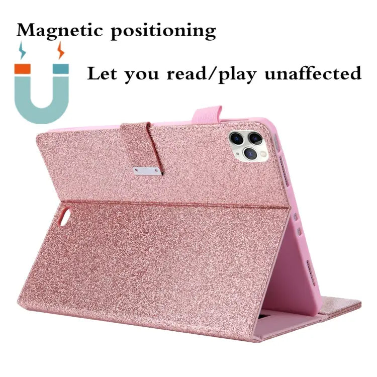 For iPad Pro 11 (2020) & (2018) Small Metal Button Magnetic Attraction Tablet PC Protective Leather Case