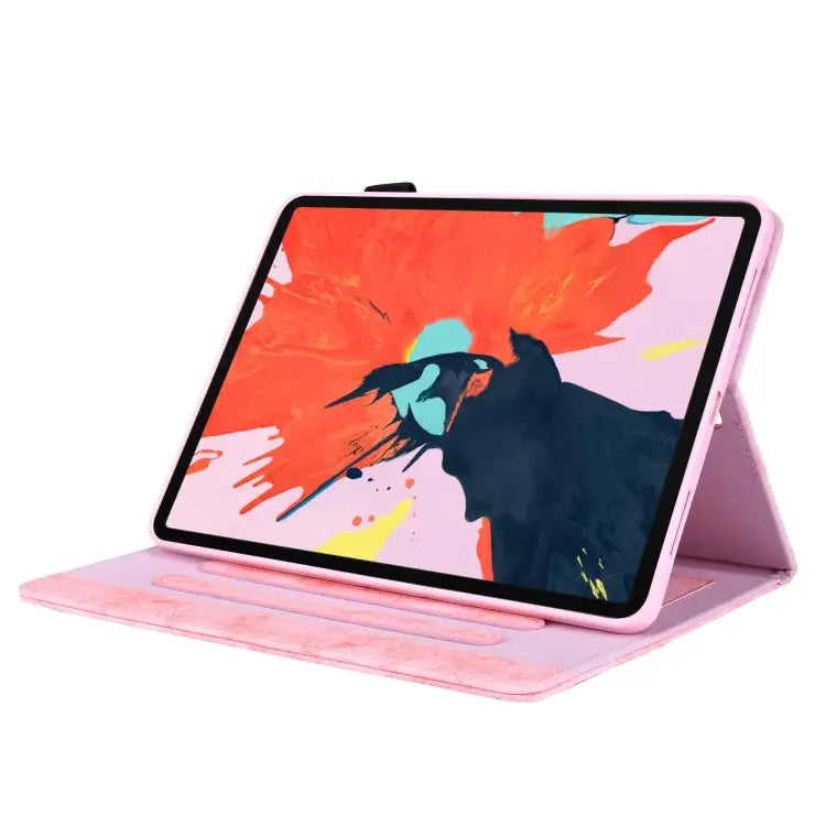 For iPad Pro 11 (2020) Marble Style Cloth Texture Tablet PC Protective Leather Case with Bracket & Card Slot - Apple