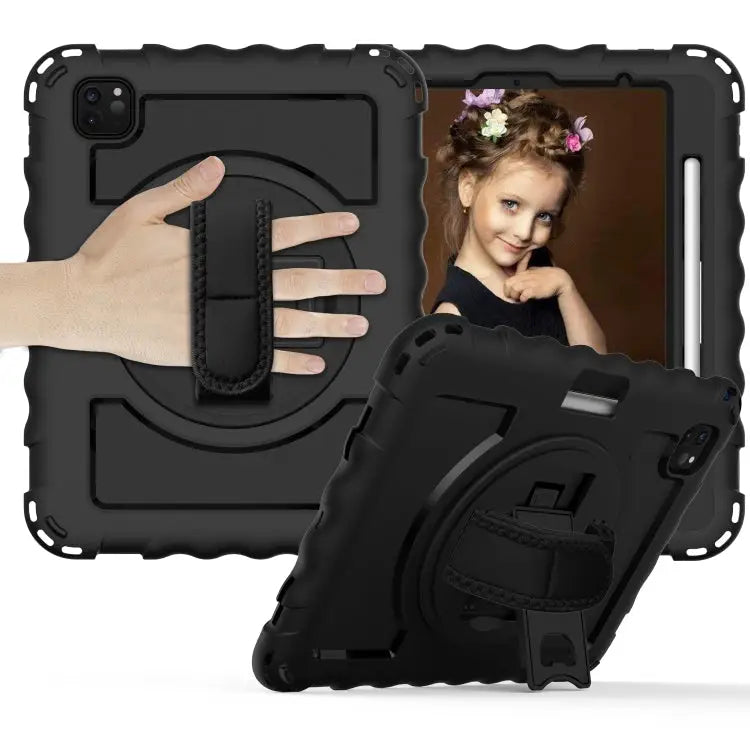 For iPad Pro 11 (2020) PC + Silicone Shockproof Combination Case with 360 Degree Rotating Holder & Handle For iPad Pro