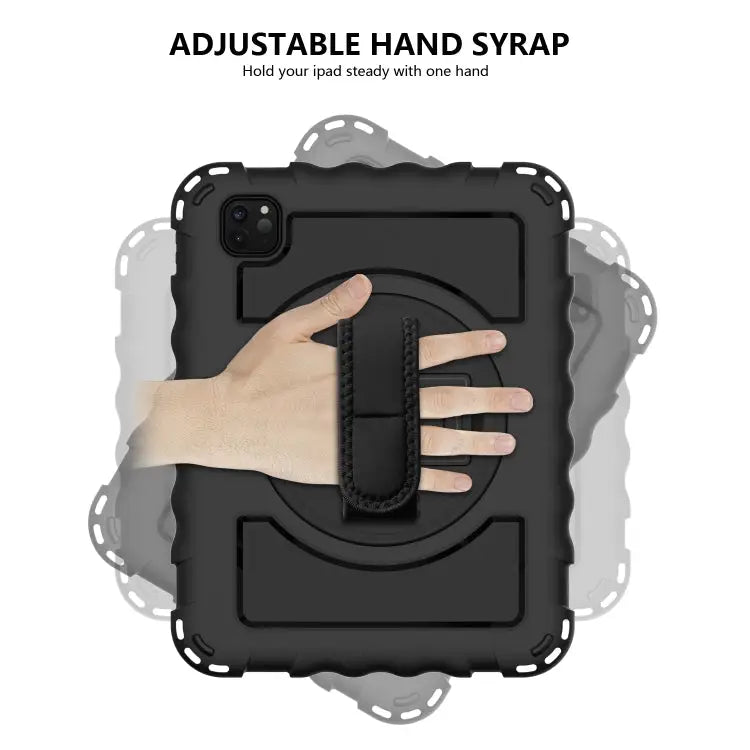 For iPad Pro 11 (2020) PC + Silicone Shockproof Combination Case with 360 Degree Rotating Holder & Handle For iPad Pro