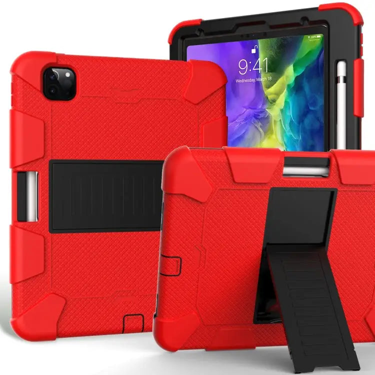 For iPad Pro 11 (2020) Shockproof Two-Color Silicone Protection Case with Holder & Pen Slot For iPad Pro 11 (2020)