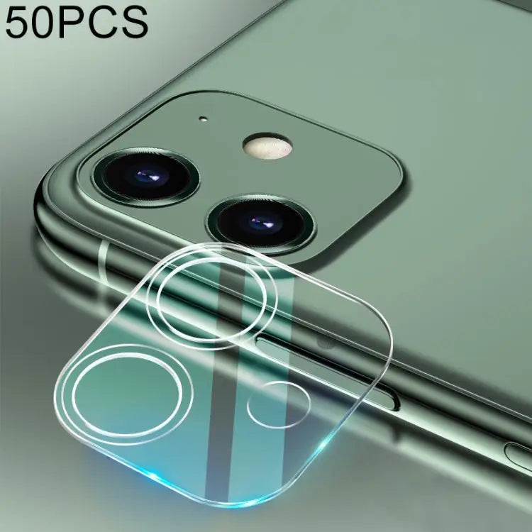 For iPhone 11 50pcs HD Rear Camera Lens Protector Tempered Glass Film - For iPhone 11(50 PCS)